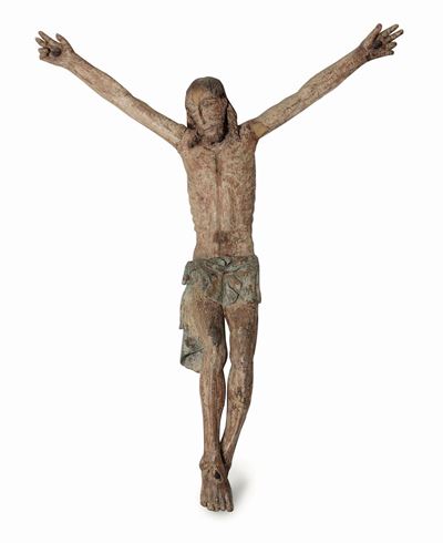 Corpus Christi in Legno Policromo. Scultore Gotico Operante in Italia agli Inizi del XV Secolo