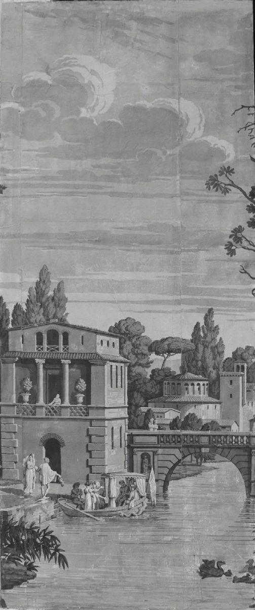 Manifattura di Dufour & Leroy (Francia 1821-1836) Vedute d'Italia o della baia di Napoli