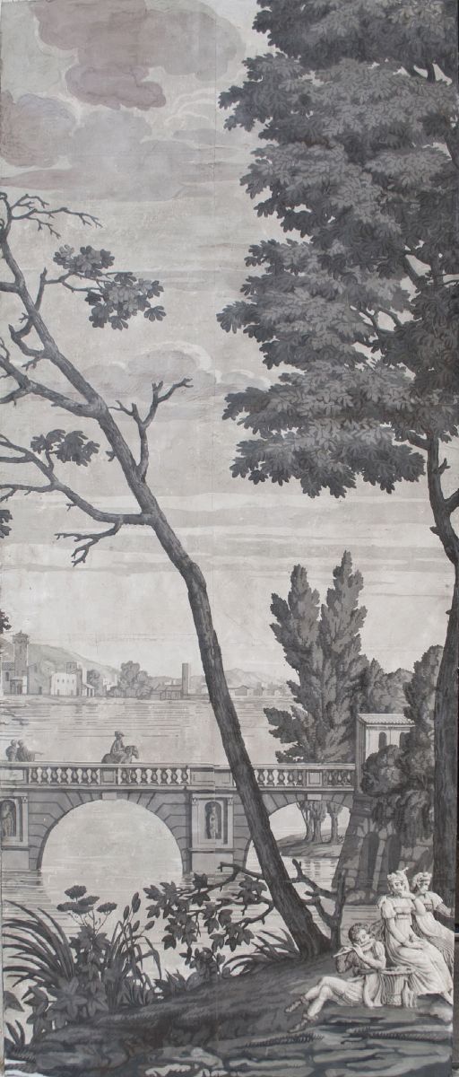 Manifattura di Dufour & Leroy (francia 1821-1836)vedute D'italia o della Baia di Napoli