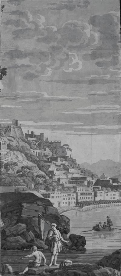 Manifattura di Dufour & Leroy (francia 1821-1836)vedute D'italia o della Baia di Napoli