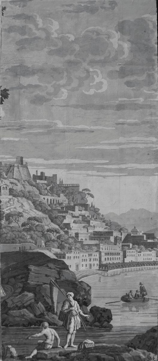 Manifattura di Dufour & Leroy (Francia 1821-1836) Vedute d'Italia o della baia di Napoli