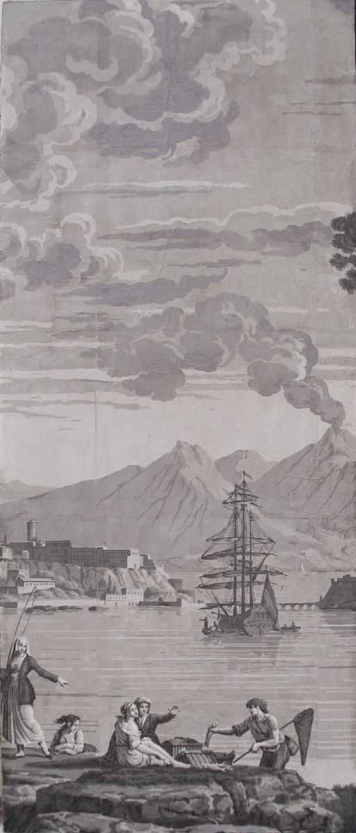 Manifattura di Dufour & Leroy (francia 1821-1836)vedute D'italia o della Baia di Napoli