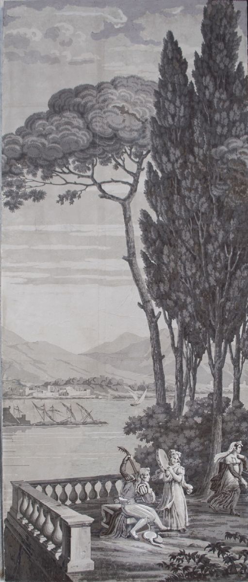 Manifattura di Dufour & Leroy (francia 1821-1836)vedute D'italia o della Baia di Napoli