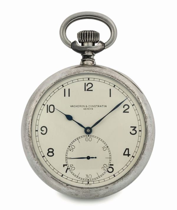 VACHERON & CONSTANTIN, Genève, No. 444733, cassa No. 279598, H.S.2. Raro, orologio da tasca, militare con assegnazione. Accompagnato dalla scatola originale. Realizzato nel 1940
