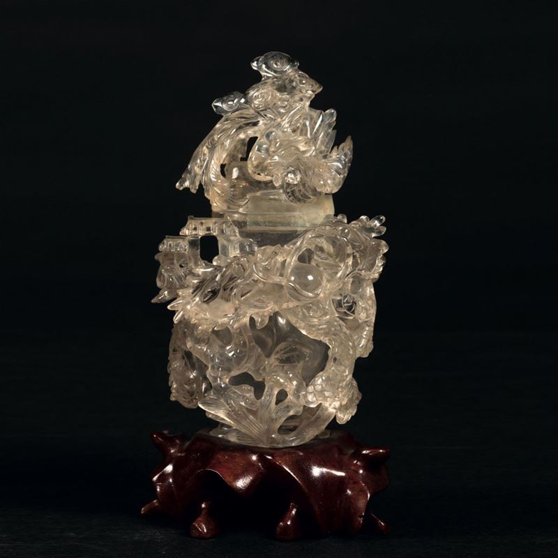 A rock crystal vase, China, early 1900s  - Auction Fine Chinese Works of Art - Cambi Casa d'Aste