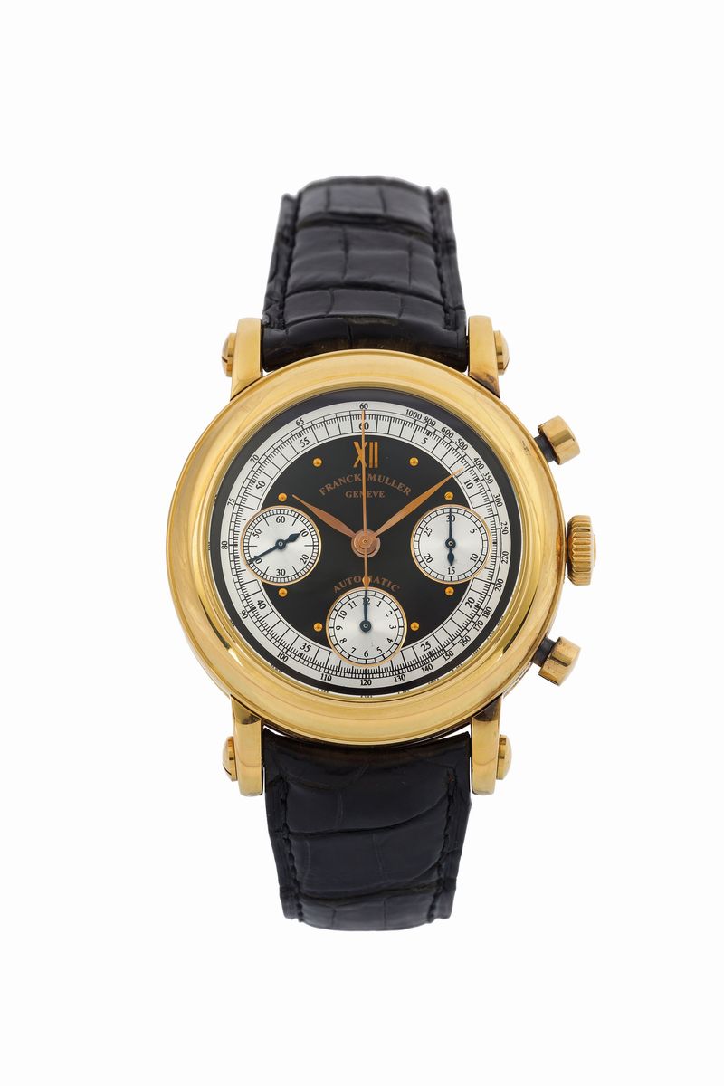 Franck Muller, Geneve, Master Of Complications, Chronograph Automatic, No. 24, Ref. 7000 CC . Oro...