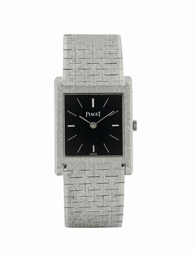 Piaget, Onyx Dial. Orologio da Polso, in Oro Bianco 18k con Quadrante in Onice, Bracciale in Oro ...