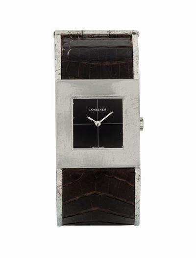Longines, Cassa No. 17231245. Orologio da Polso, da Donna, in Argento con Bracciale Integrato in ...
