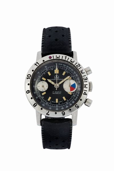 Ollech & Wajs, Yachting Chronograph, Ref. 9383. Orologio da Polso, Cronografo, in Acciaio, Imperm...