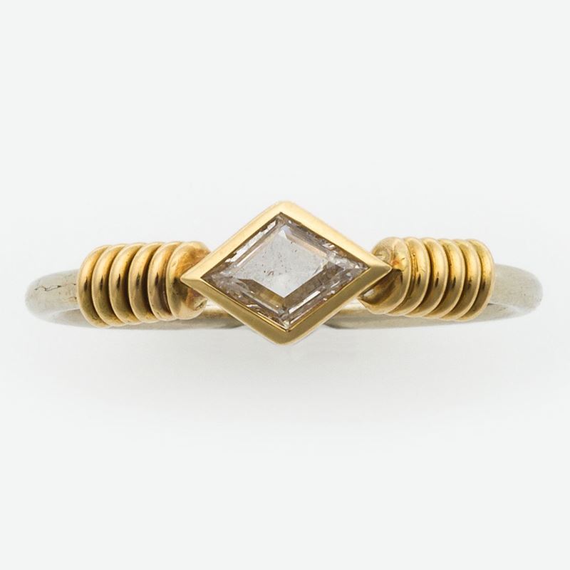 Diamond and gold ring  - Auction Timed Auction Jewels - Cambi Casa d'Aste