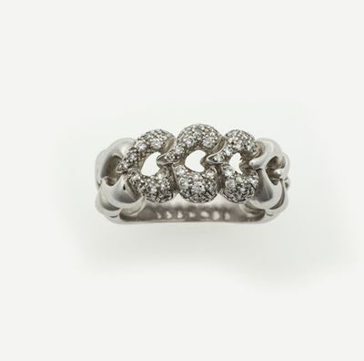Van Cleef & Arpels. Anello Cuori con Pavé di Diamanti