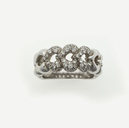Van Cleef & Arpels. Anello Cuori con pavé di diamanti  - Auction Jewels - Time Auction - Cambi Casa d'Aste