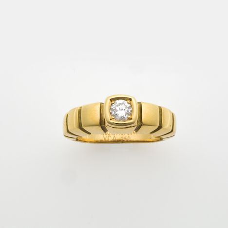 Van Cleef & Arpels. Anello con diamante taglio brillante di ct 0,30 circa  - Asta Gioielli - Cambi Casa d'Aste