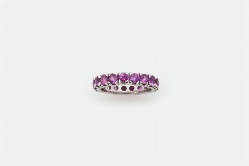 Pink sapphire and gold ring  - Auction Fine Jewels - Cambi Casa d'Aste
