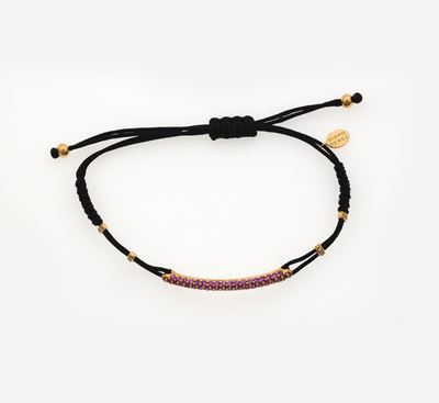 Bracciale con Pavé di Zaffiri Rosa e Piccoli Diamanti