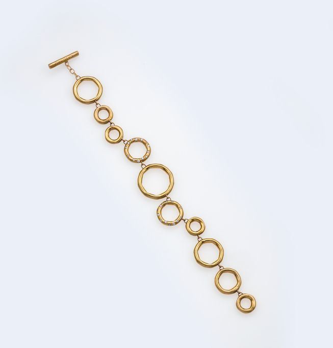Gold and diamond bracelet. Signed Calgaro  - Auction 100 designer jewels - Cambi Casa d'Aste