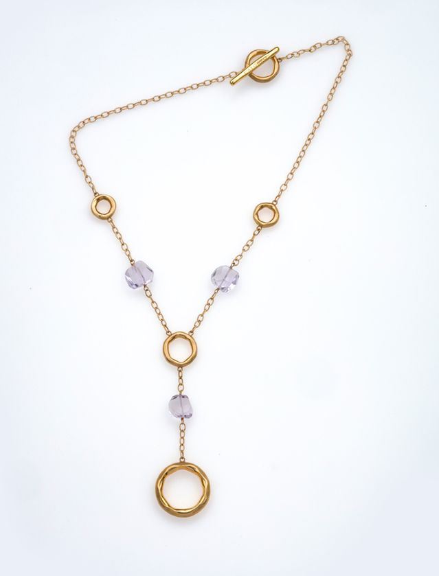 Amethyst and gold necklace. Signed Calgaro  - Auction Fine Jewels - Cambi Casa d'Aste
