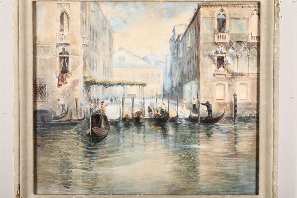 Pittore del XIX-XX secolo Veduta di Venezia