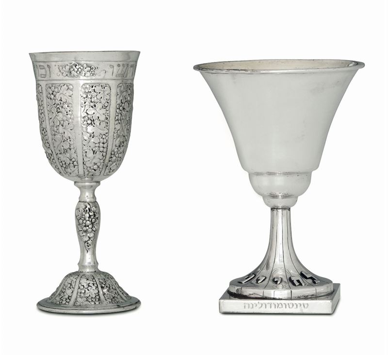 A Kiddush cup, Germany, 19th-20th century  - Auction Collectors' Silvers - Cambi Casa d'Aste