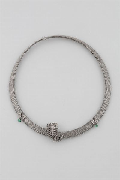Girocollo con Diamanti e Smeraldi
