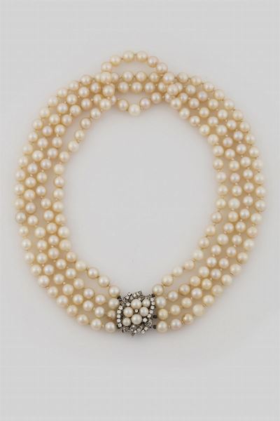 Girocollo a 4 Fili di Perle Coltivate
