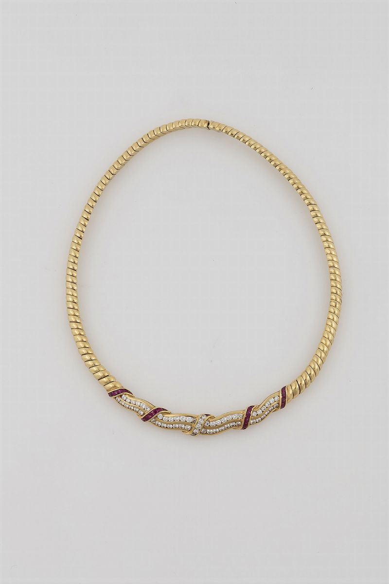 Diamond and ruby necklace  - Auction Fine Jewels - Cambi Casa d'Aste