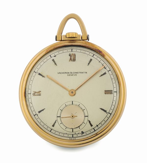 VACHERON CONSTANTIN, Geneve, movimento No. 439816,  cassa No. 299064. Orologio da tasca, in oro giallo 18K. Realizzato nel 1940 circa
