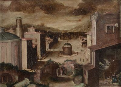 Scuola del XVIII Secoloveduta con Architetture