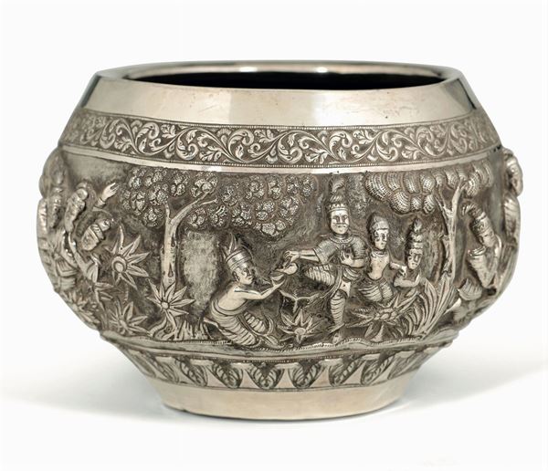 A silver cup, India or Burma, 19th-20th century