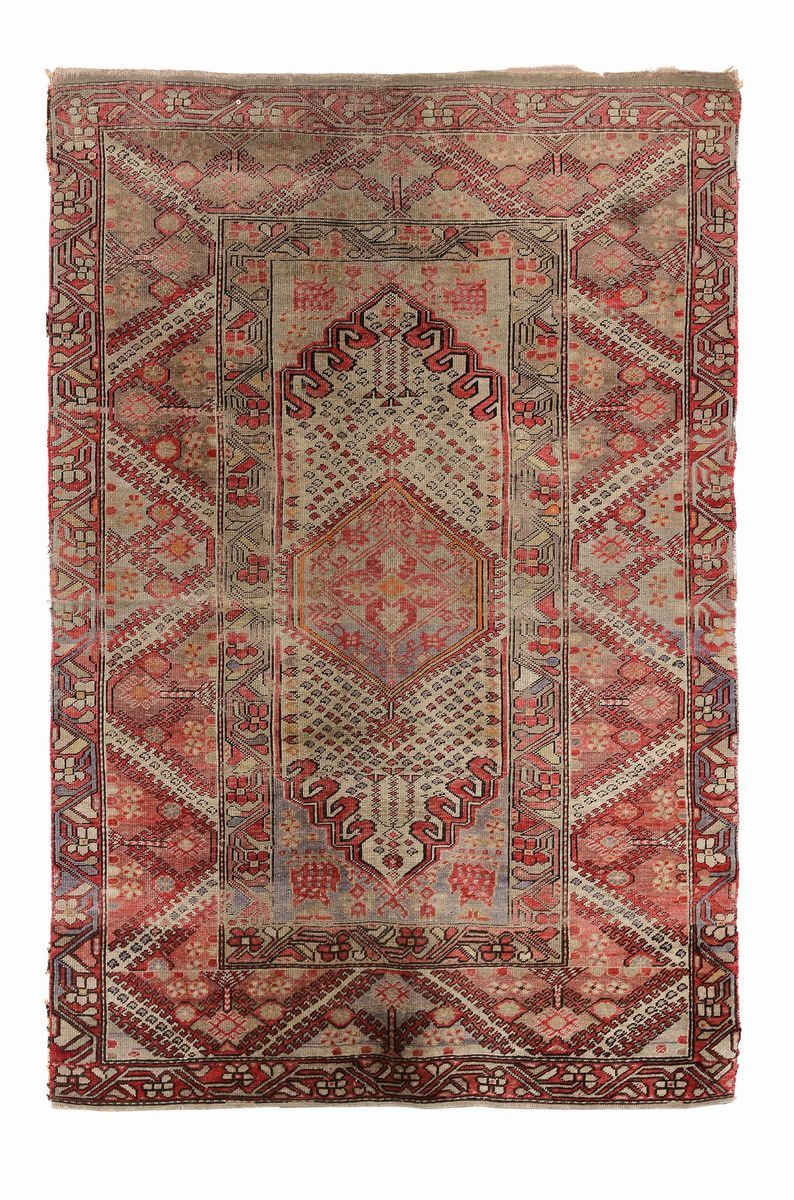 Tappeto Kiz Ghiordes, Anatolia inizio XX secolo  - Auction Antique Carpets - Cambi Casa d'Aste