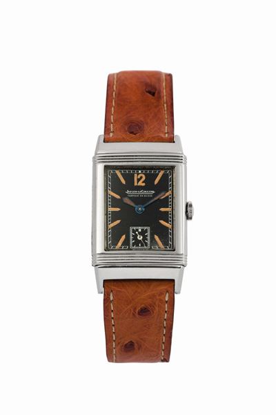 Jaeger Lecoultre, Reverso, Cassa No. 467344. Raro, Orologio da Polso, in Acciaio, Reversibile. Re...