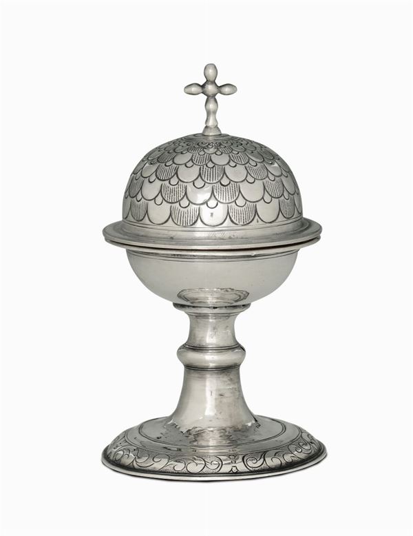 A silver ciborium, Genoa, 16tt-17th century