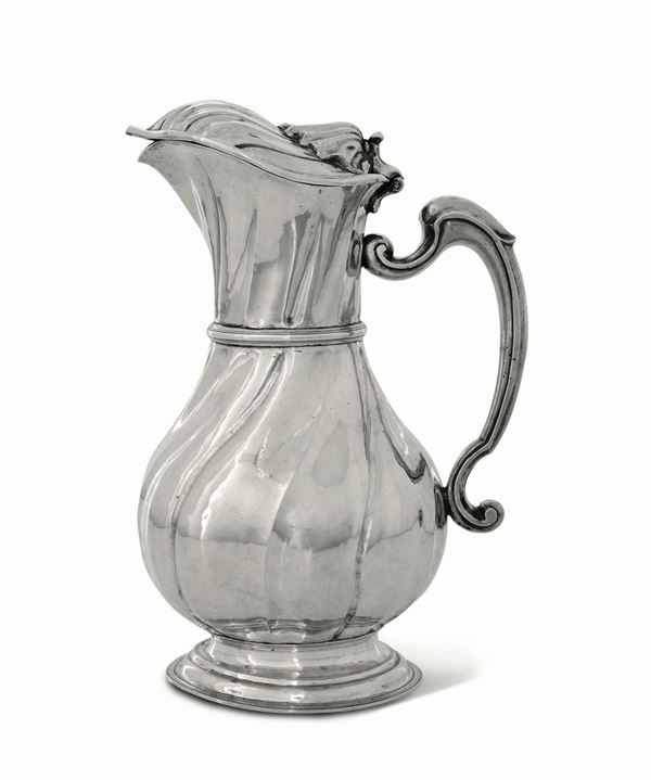 A silver pitcher, Genoa, late 1700s