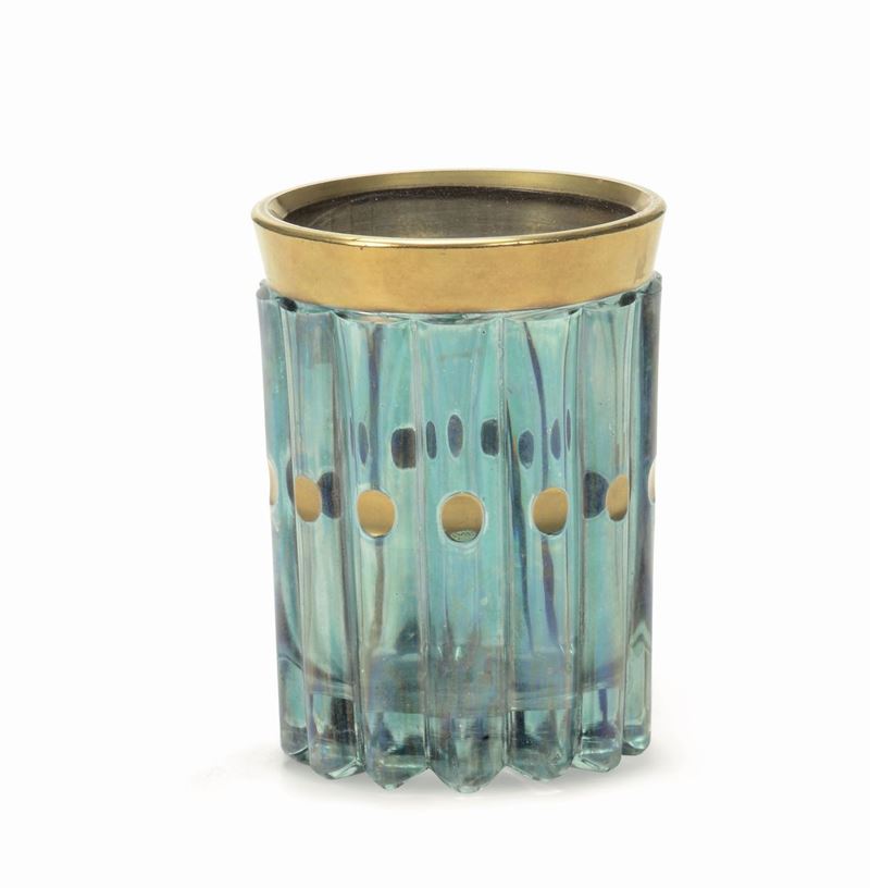 Bicchiere in vetro costolato, Europa centrale Biedermeier XIX secolo  - Auction Fine Art - Cambi Casa d'Aste