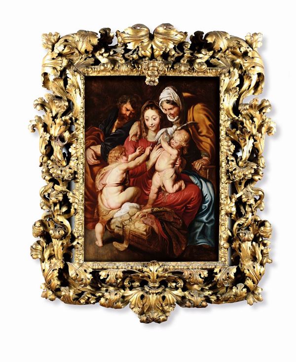 Pietro Paolo Rubens (Siegen 1577 - Anversa 1640), attribuito a Sacra Famiglia, 1602-1606