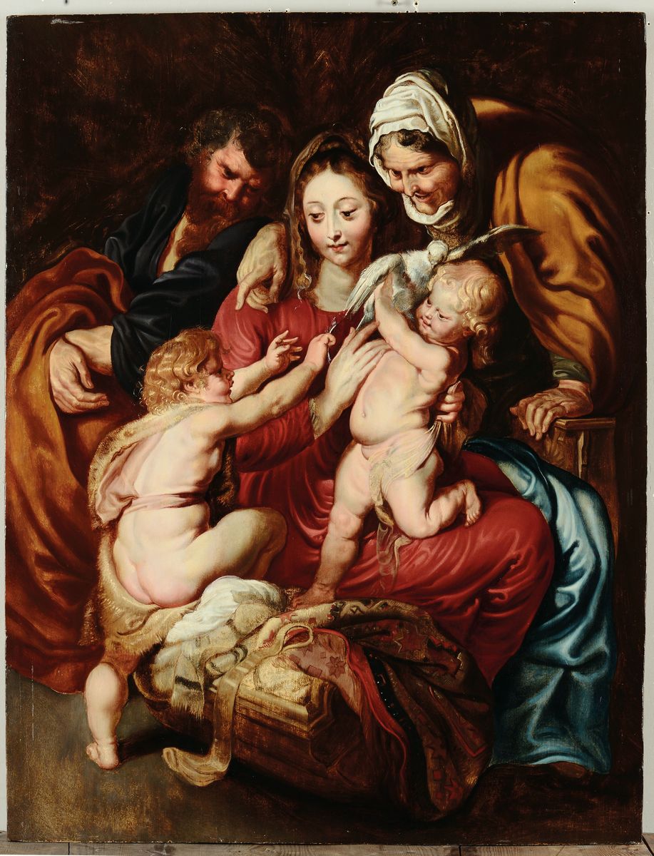 Pietro Paolo Rubens (siegen 1577 - Anversa 1640), Attribuito Asacra Famiglia, 1602-1606