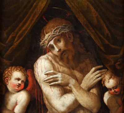 Scuola Veronese del XVI Secolocristo con Angioletti