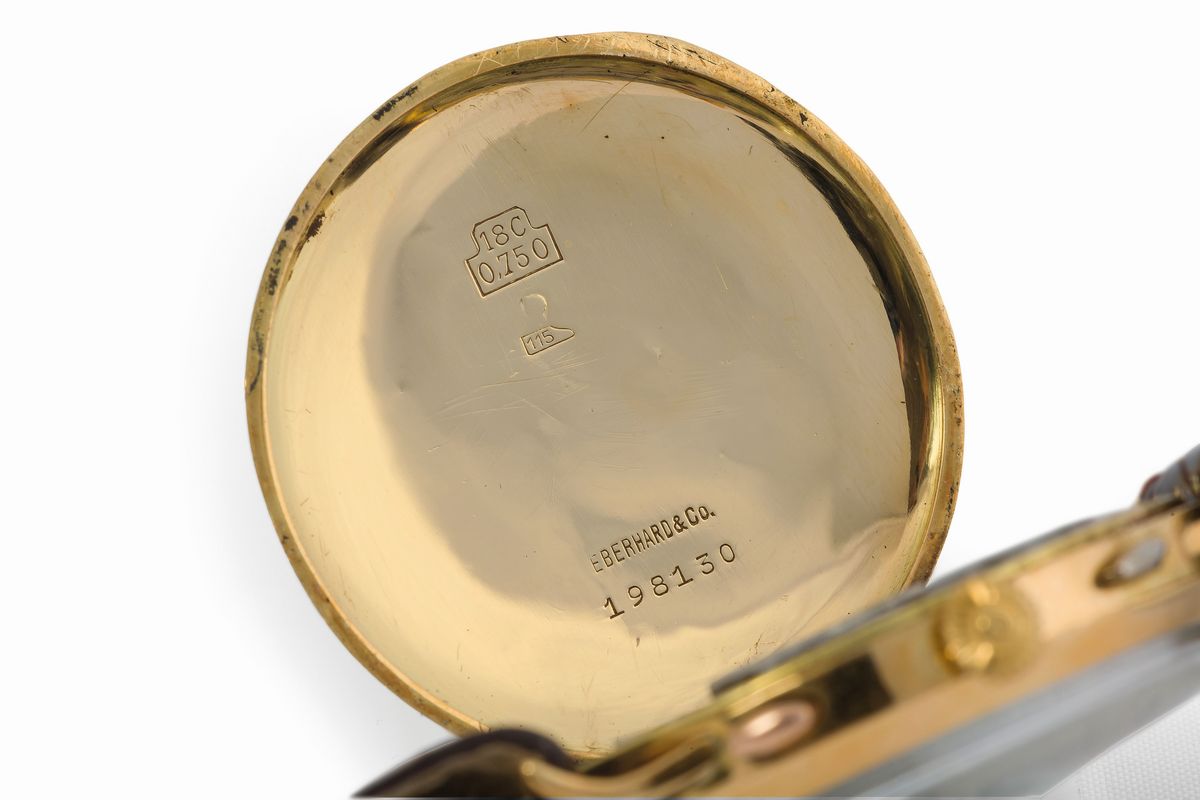 Eberhard, Pre Extra Fort, Cassa No. 198130. Raro, Orologio da Polso, con Monopulsante Cronografic...