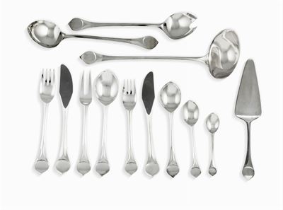 Servizio da Tavola “lotus” con le Sue Posate Rosenthal, Designer Bjørn Wiinblad, 1979-1980