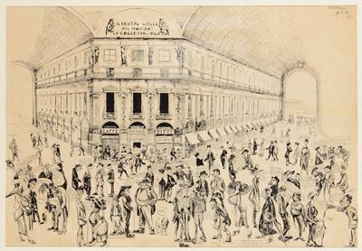 Fernando Autoril’ottagono della Galleria Vittorio Emanuele di Milano, 1913