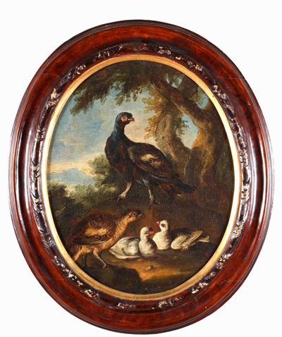 Angelo Maria Crivelli Detto il Crivellone (milano ?-1730 Circa), Scuola Dicoppia di Fagiani con C...