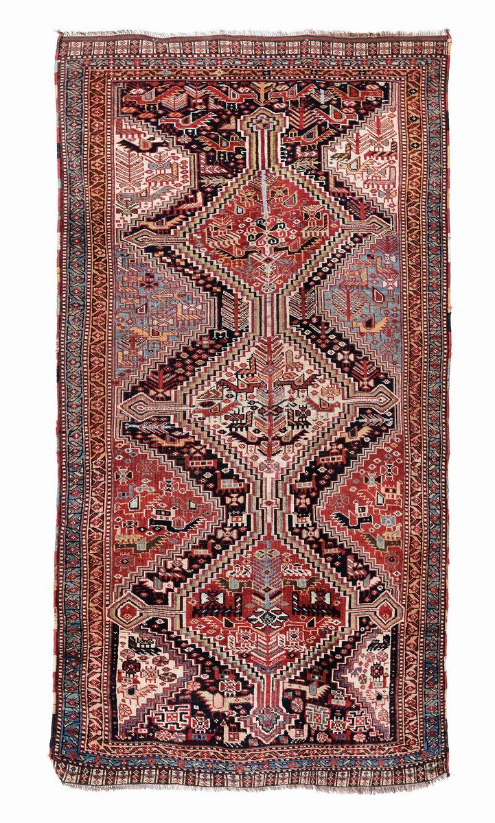 Tappeto Quasquai, sud Persia fine XIX secolo  - Asta Tappeti Antichi - Cambi Casa d'Aste