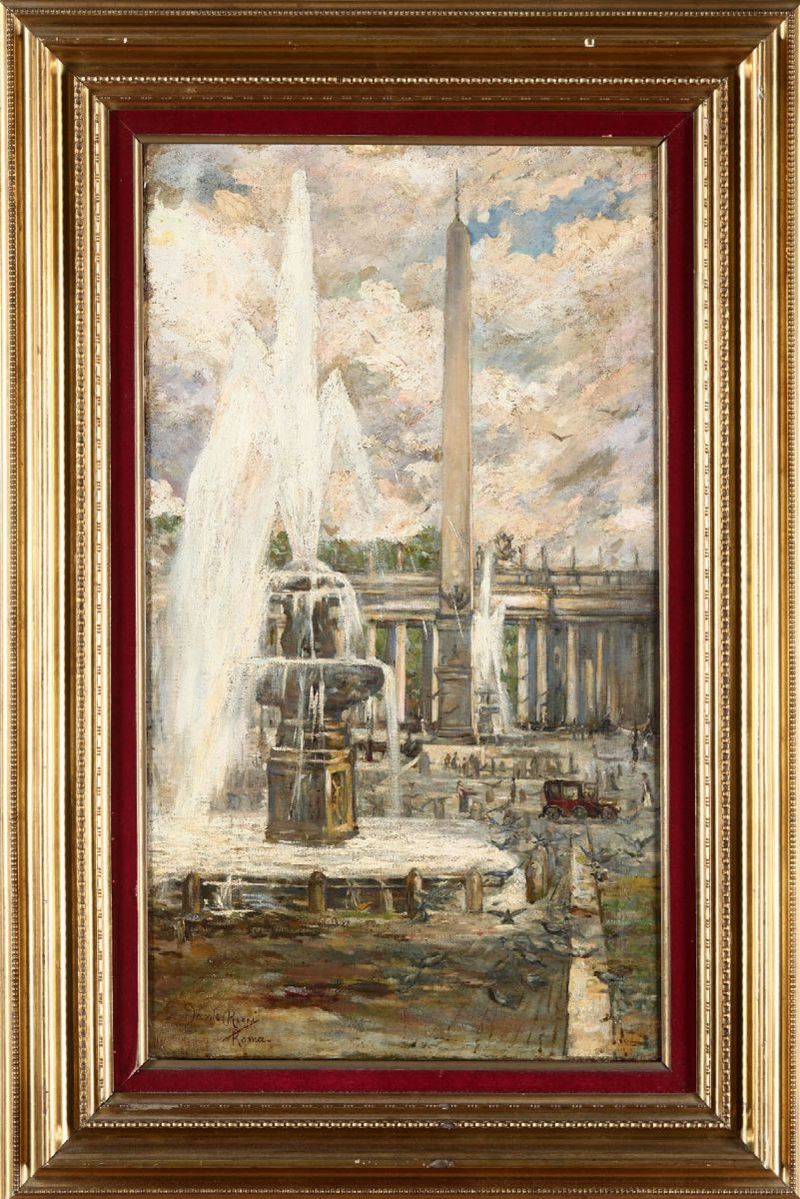 Dante Ricci (1879 - 1957) Piazza San Pietro  - Auction Fine Art - Cambi Casa d'Aste