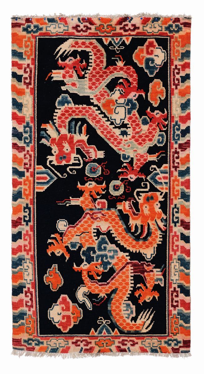 Tappeto Tibet, inizio XX secolo  - Auction Antique Carpets - Cambi Casa d'Aste