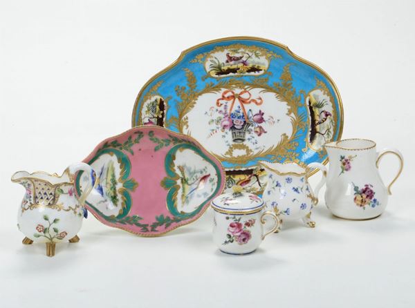 Lotto con diverse porcellane Sèvres e Francia, XVIII - XIX secolo