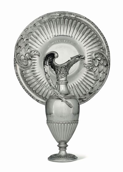 Brocca in Argento in Argento Fuso, Sbalzato e Cesellato. Argenteria Artistica Milanese, Terzo Qua...