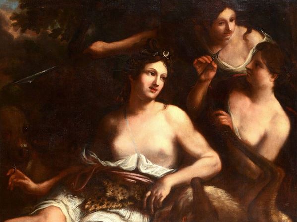 Scuola bolognese del XVII secolo Diana e le ninfe