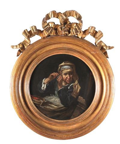 Monsù Bernardo (helsingor 1624- Roma 1687)vecchia che Si Specchia