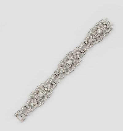 Bracciale con Diamanti Taglio Brillante, Taglio Vecchio e Huit-huit