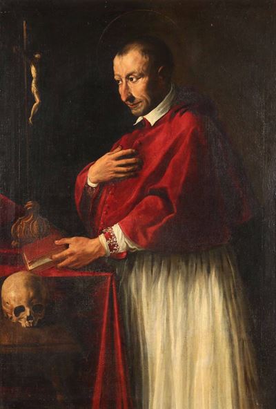 Pietro Bernardi (?-1623)san Carlo Borromeo Orante Davanti al Crocefisso